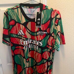 Arsenal FC 2024-25 Pre Match Jersey Adidas Size L NWT